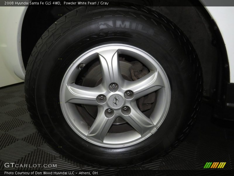 Powder White Pearl / Gray 2008 Hyundai Santa Fe GLS 4WD