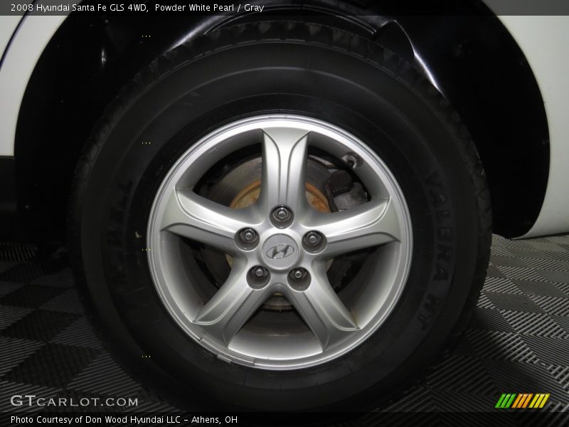 Powder White Pearl / Gray 2008 Hyundai Santa Fe GLS 4WD