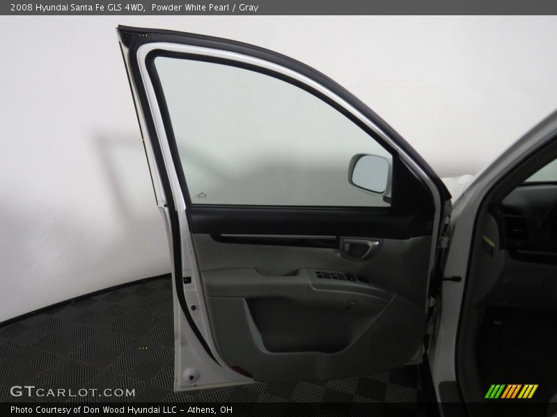 Powder White Pearl / Gray 2008 Hyundai Santa Fe GLS 4WD