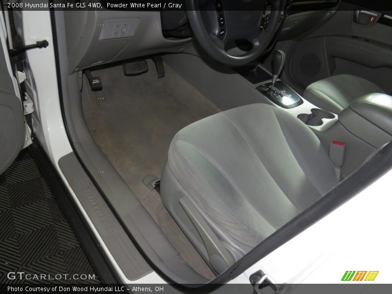 Powder White Pearl / Gray 2008 Hyundai Santa Fe GLS 4WD