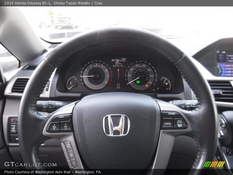 Smoky Topaz Metallic / Gray 2016 Honda Odyssey EX-L