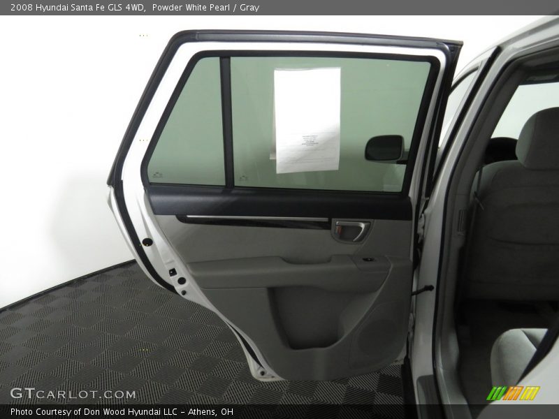 Powder White Pearl / Gray 2008 Hyundai Santa Fe GLS 4WD