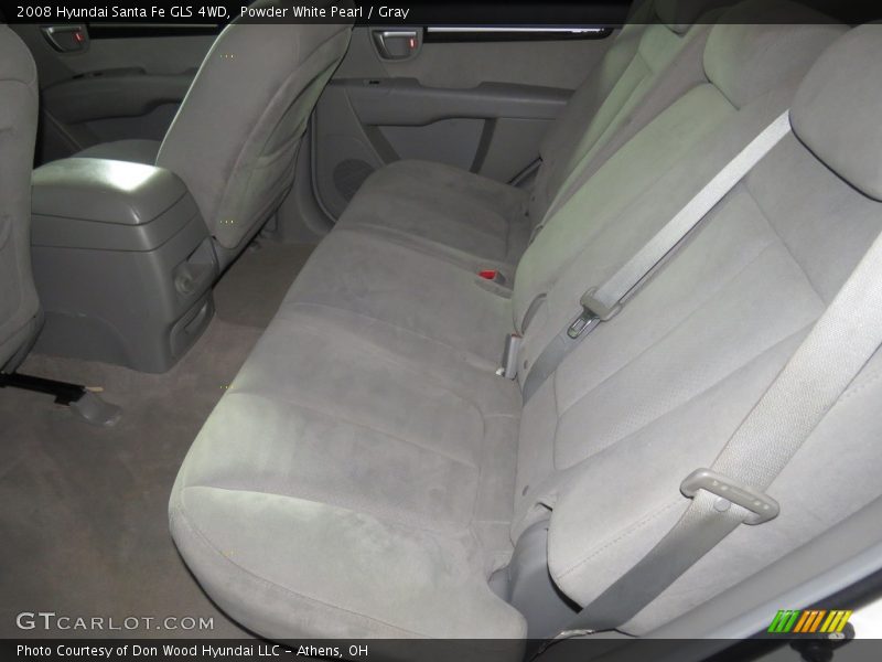 Powder White Pearl / Gray 2008 Hyundai Santa Fe GLS 4WD