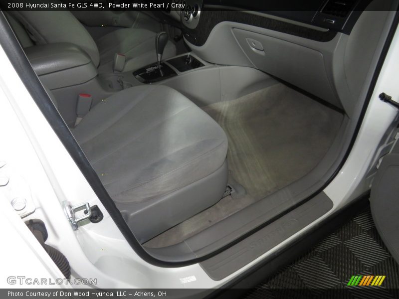 Powder White Pearl / Gray 2008 Hyundai Santa Fe GLS 4WD