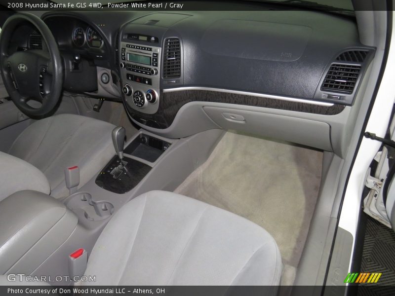 Powder White Pearl / Gray 2008 Hyundai Santa Fe GLS 4WD