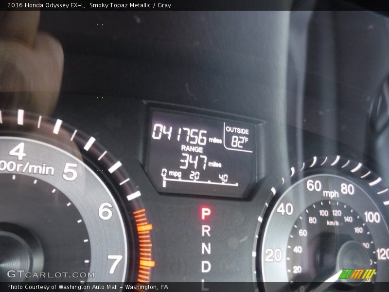 Smoky Topaz Metallic / Gray 2016 Honda Odyssey EX-L