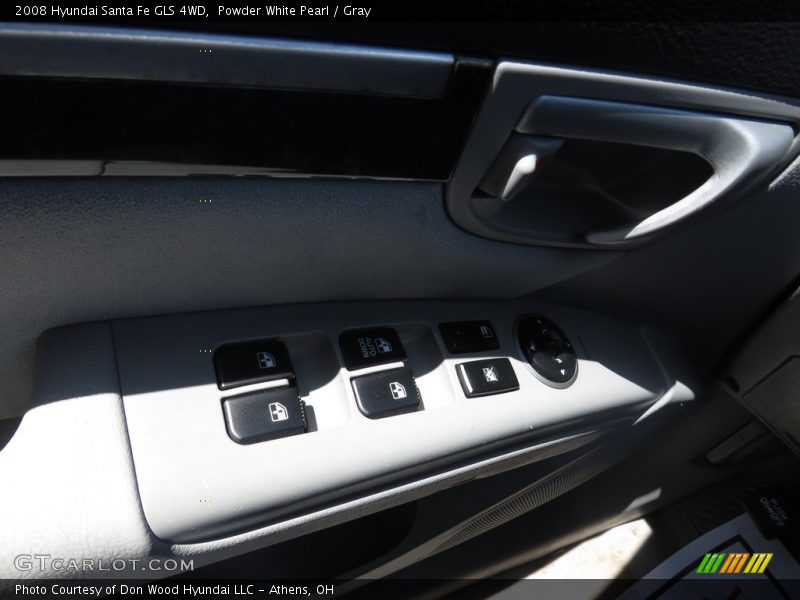 Powder White Pearl / Gray 2008 Hyundai Santa Fe GLS 4WD