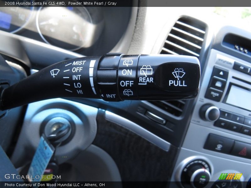 Powder White Pearl / Gray 2008 Hyundai Santa Fe GLS 4WD