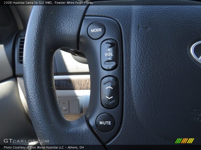 Powder White Pearl / Gray 2008 Hyundai Santa Fe GLS 4WD