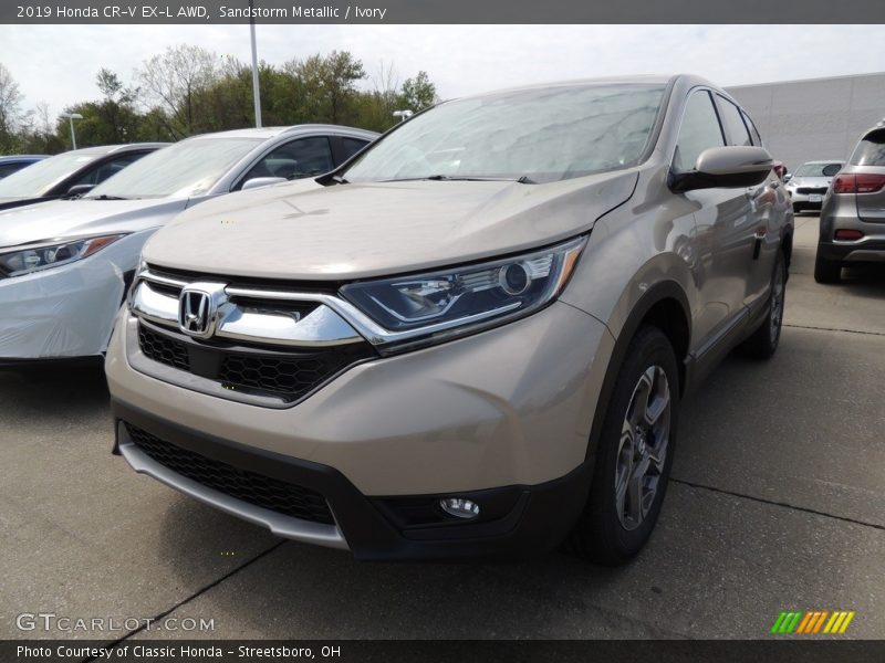 Sandstorm Metallic / Ivory 2019 Honda CR-V EX-L AWD