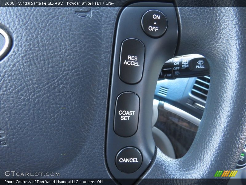 Powder White Pearl / Gray 2008 Hyundai Santa Fe GLS 4WD