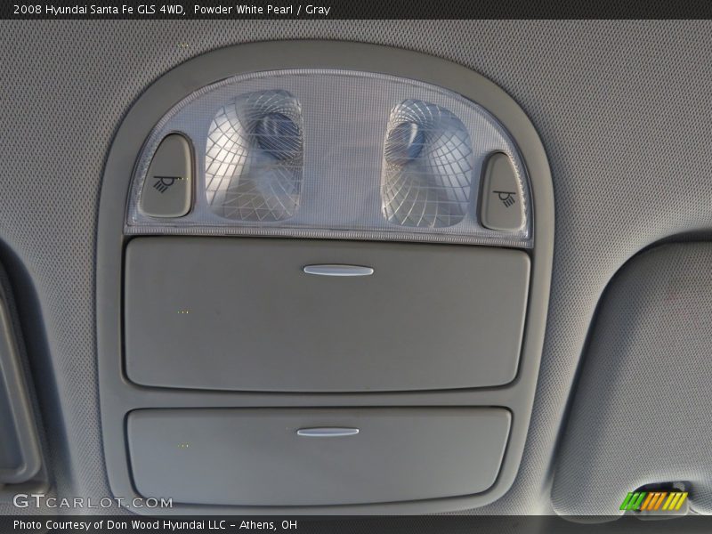 Powder White Pearl / Gray 2008 Hyundai Santa Fe GLS 4WD