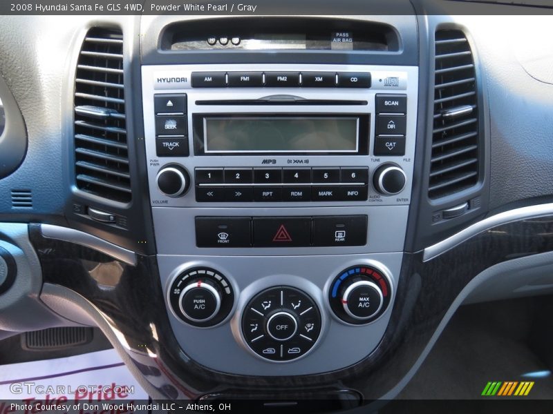 Powder White Pearl / Gray 2008 Hyundai Santa Fe GLS 4WD