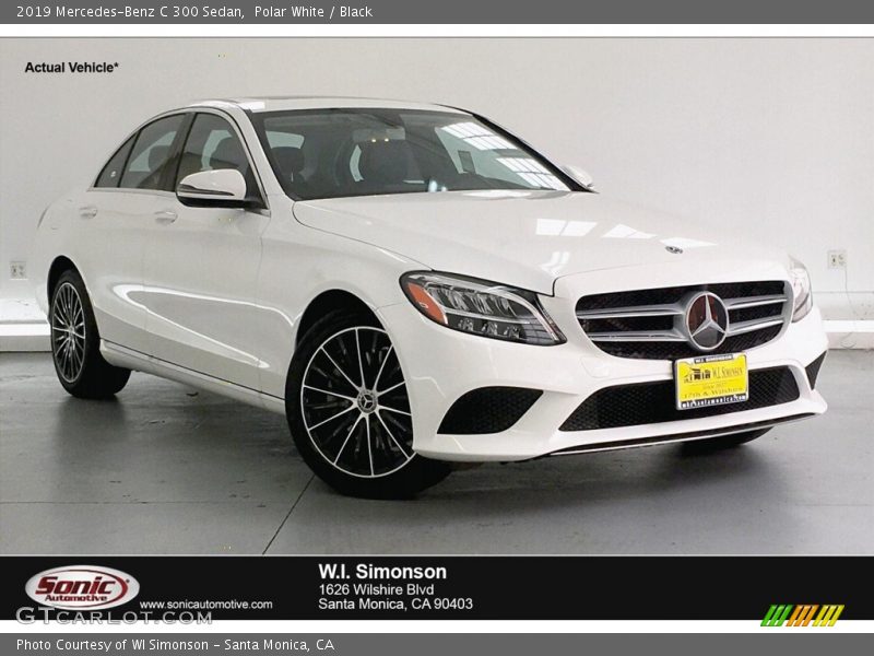Polar White / Black 2019 Mercedes-Benz C 300 Sedan