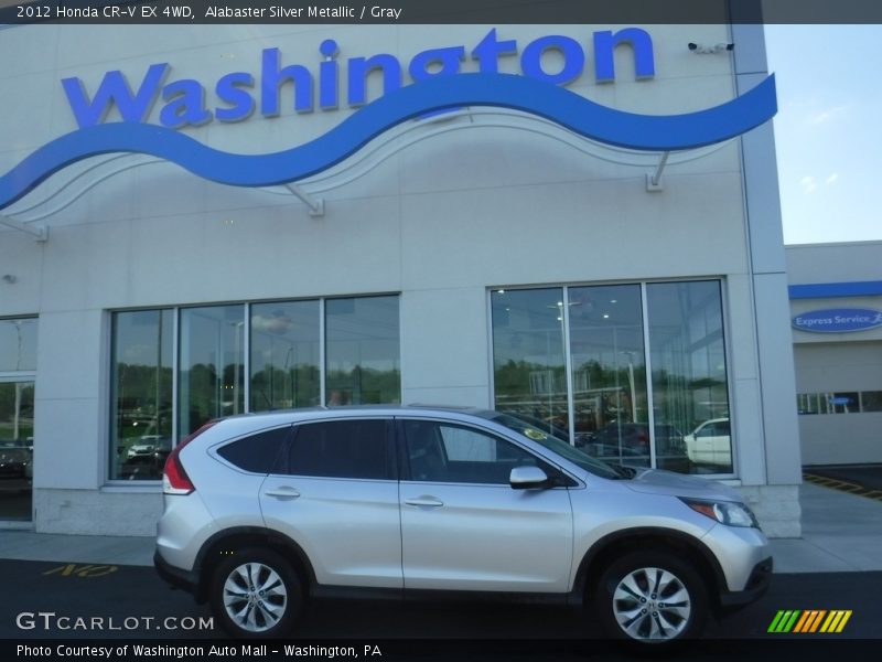 Alabaster Silver Metallic / Gray 2012 Honda CR-V EX 4WD