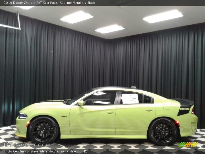 Sublime Metallic / Black 2019 Dodge Charger R/T Scat Pack