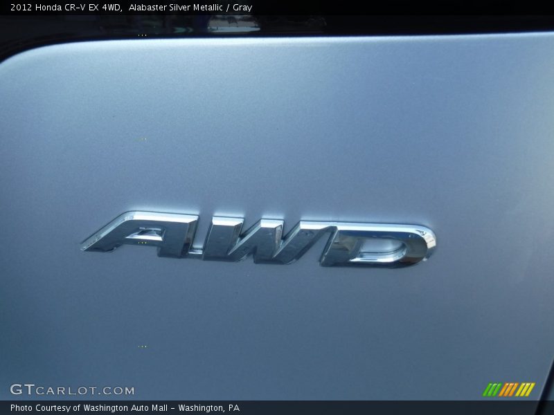 Alabaster Silver Metallic / Gray 2012 Honda CR-V EX 4WD