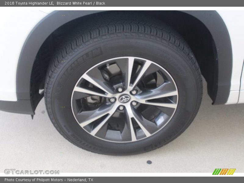 Blizzard White Pearl / Black 2018 Toyota Highlander LE