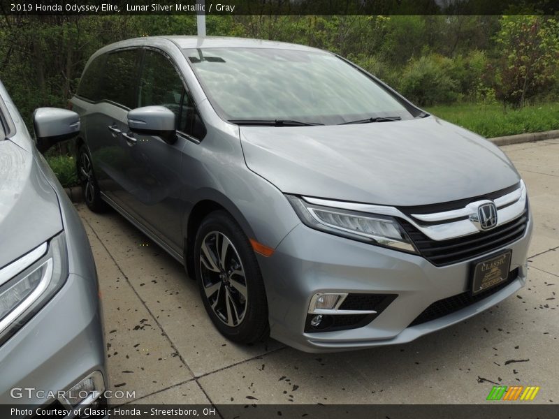 Lunar Silver Metallic / Gray 2019 Honda Odyssey Elite