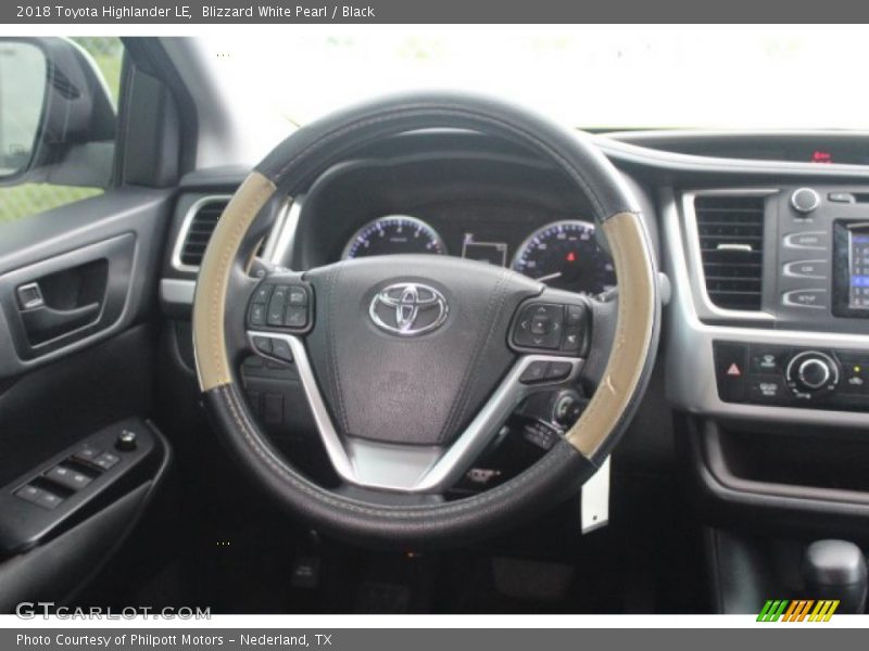 Blizzard White Pearl / Black 2018 Toyota Highlander LE