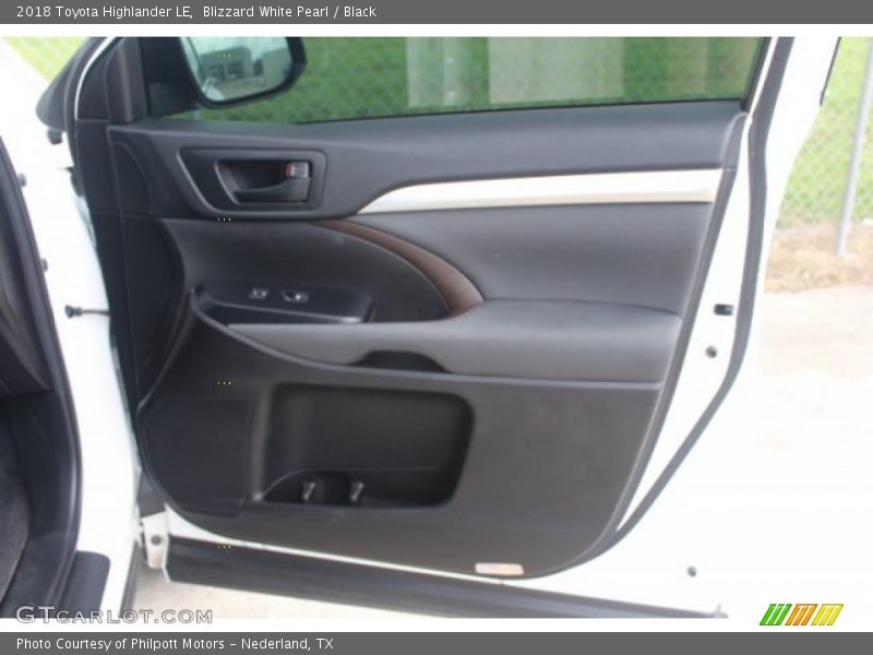 Blizzard White Pearl / Black 2018 Toyota Highlander LE