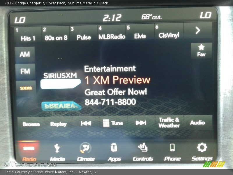 Sublime Metallic / Black 2019 Dodge Charger R/T Scat Pack