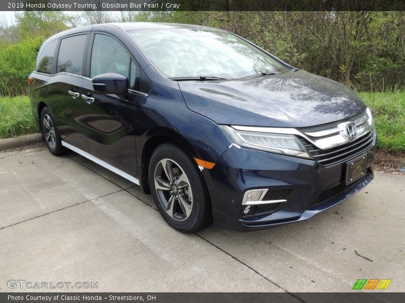 Obsidian Blue Pearl / Gray 2019 Honda Odyssey Touring