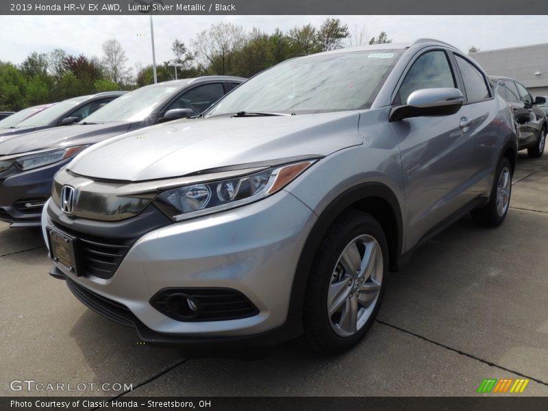 Lunar Silver Metallic / Black 2019 Honda HR-V EX AWD