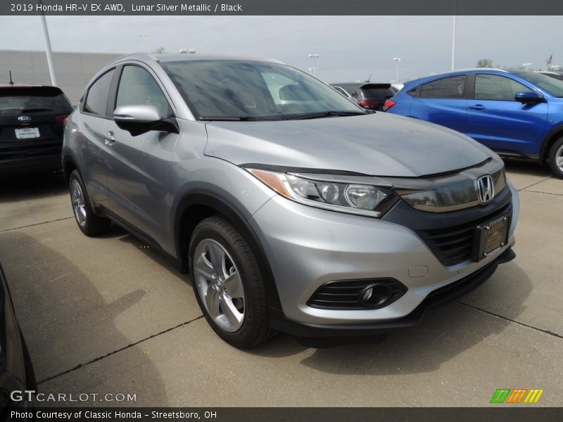 Lunar Silver Metallic / Black 2019 Honda HR-V EX AWD