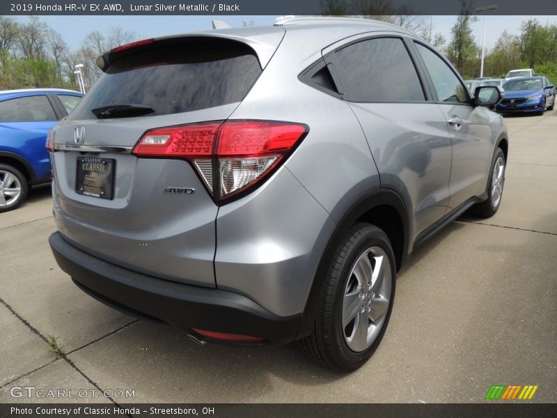 Lunar Silver Metallic / Black 2019 Honda HR-V EX AWD