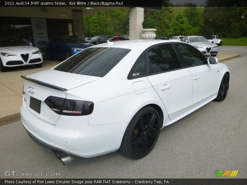 Ibis White / Black/Magma Red 2012 Audi S4 3.0T quattro Sedan