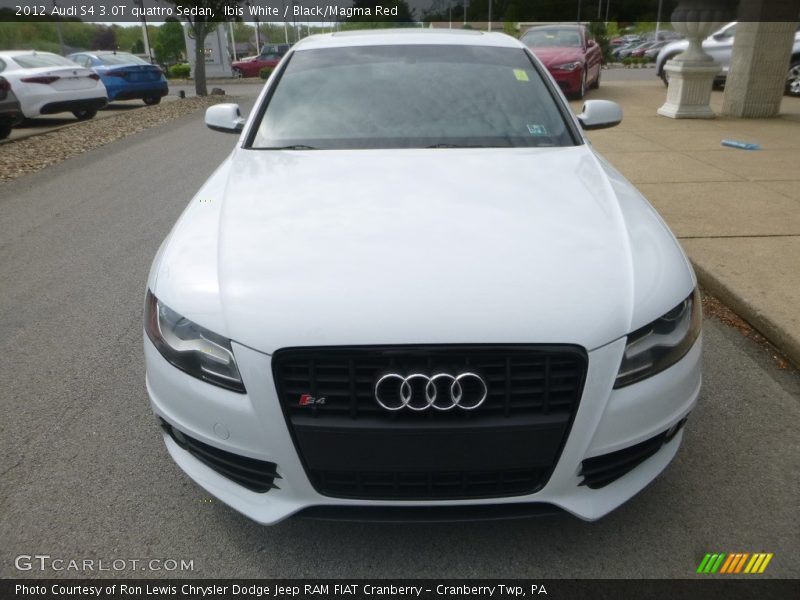 Ibis White / Black/Magma Red 2012 Audi S4 3.0T quattro Sedan