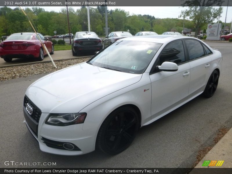 Ibis White / Black/Magma Red 2012 Audi S4 3.0T quattro Sedan