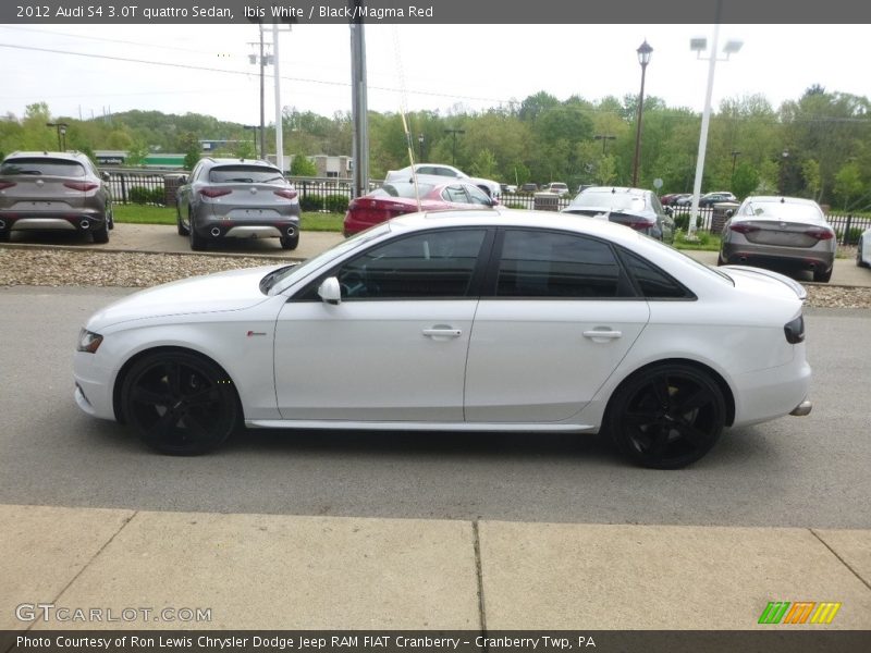 Ibis White / Black/Magma Red 2012 Audi S4 3.0T quattro Sedan