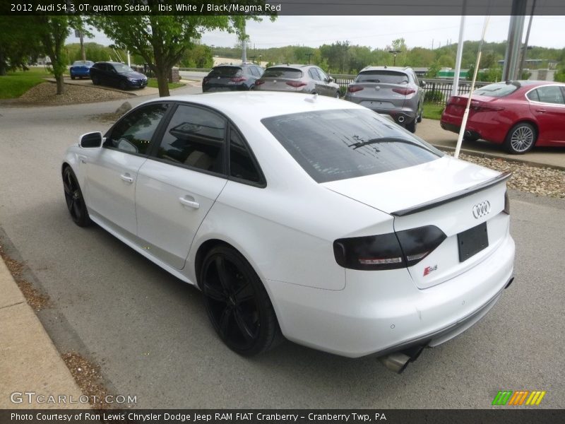 Ibis White / Black/Magma Red 2012 Audi S4 3.0T quattro Sedan