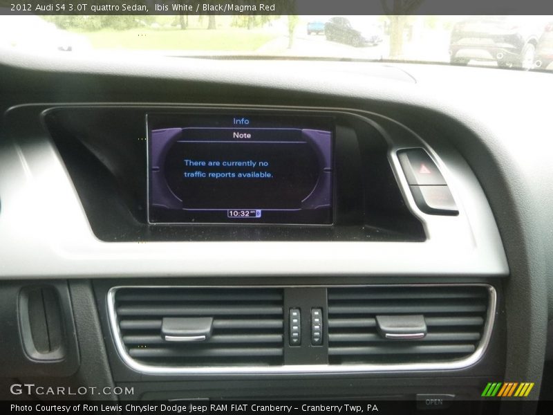 Ibis White / Black/Magma Red 2012 Audi S4 3.0T quattro Sedan