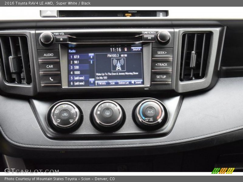 Super White / Black 2016 Toyota RAV4 LE AWD