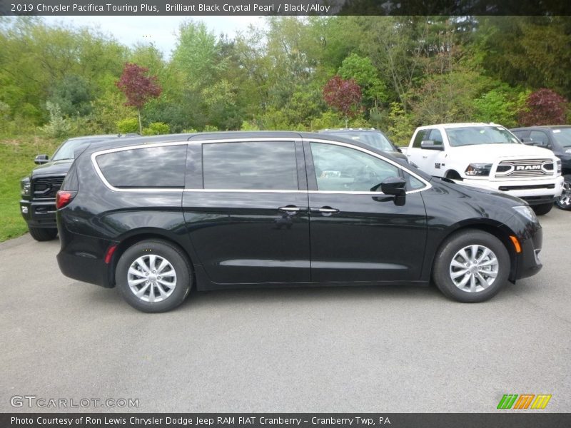 Brilliant Black Crystal Pearl / Black/Alloy 2019 Chrysler Pacifica Touring Plus