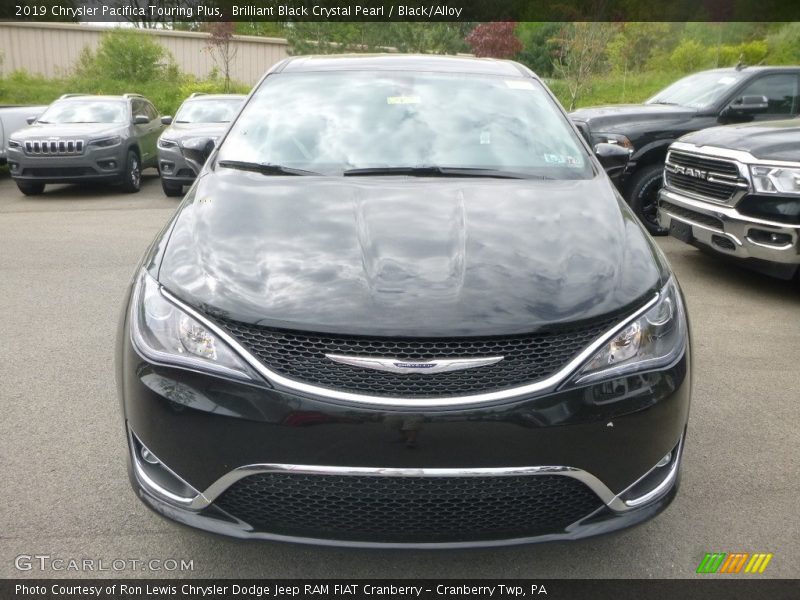 Brilliant Black Crystal Pearl / Black/Alloy 2019 Chrysler Pacifica Touring Plus