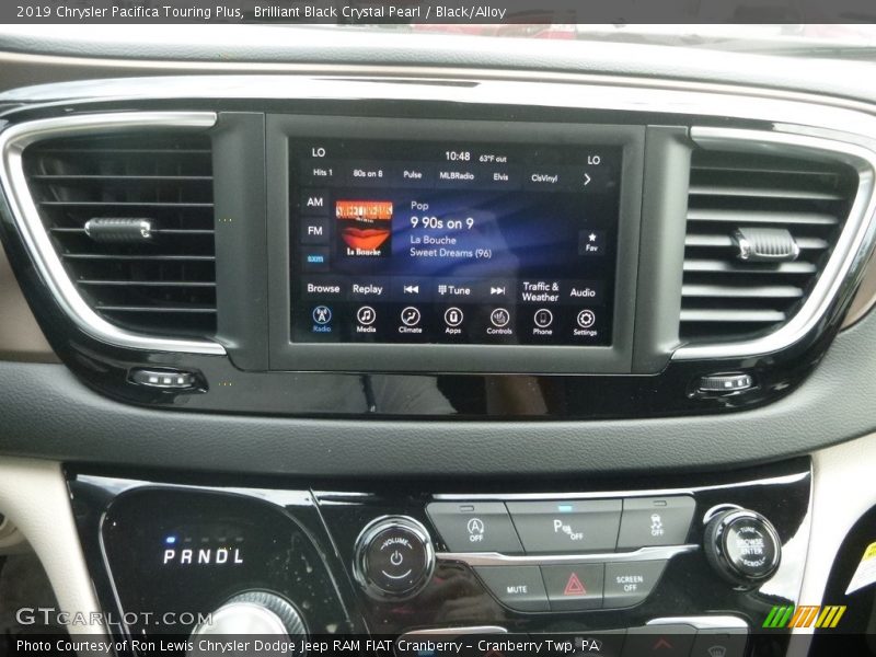 Brilliant Black Crystal Pearl / Black/Alloy 2019 Chrysler Pacifica Touring Plus