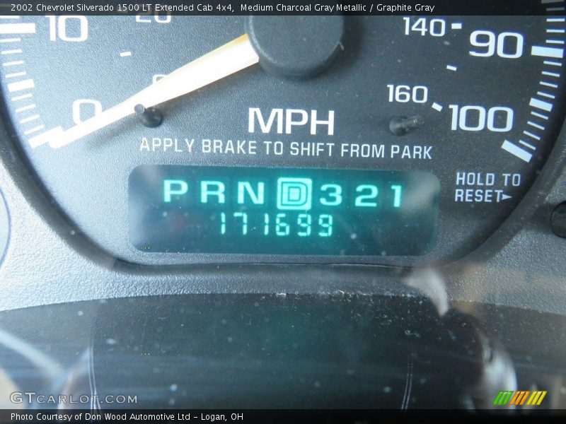 Medium Charcoal Gray Metallic / Graphite Gray 2002 Chevrolet Silverado 1500 LT Extended Cab 4x4