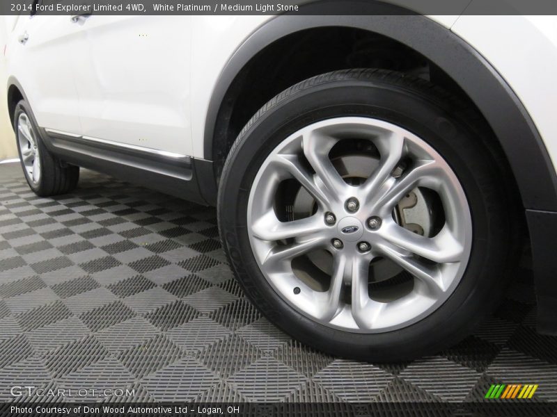 White Platinum / Medium Light Stone 2014 Ford Explorer Limited 4WD