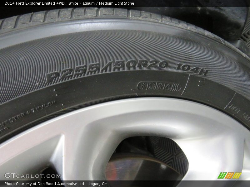 White Platinum / Medium Light Stone 2014 Ford Explorer Limited 4WD