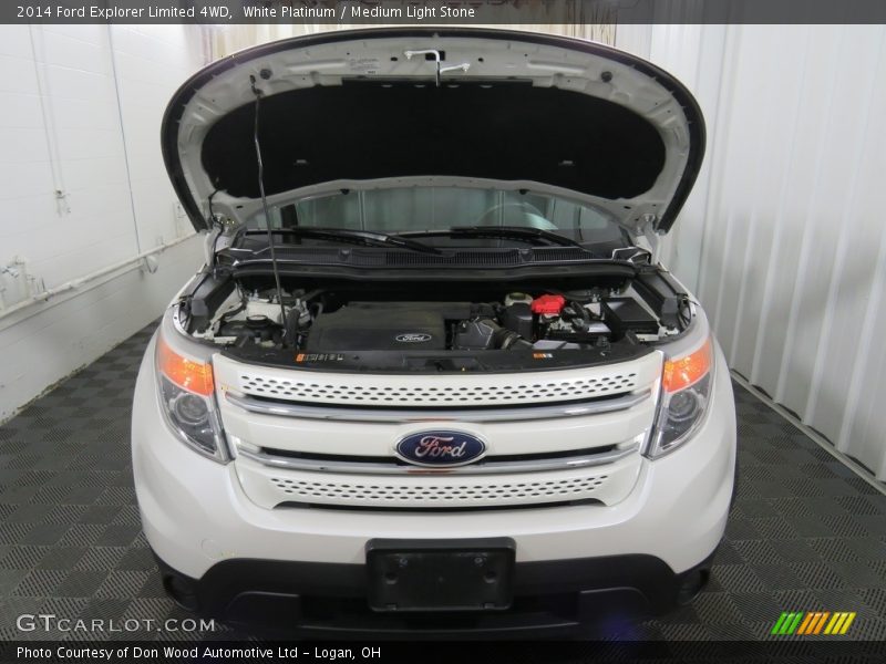 White Platinum / Medium Light Stone 2014 Ford Explorer Limited 4WD