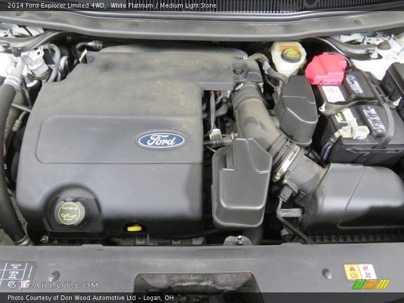 White Platinum / Medium Light Stone 2014 Ford Explorer Limited 4WD