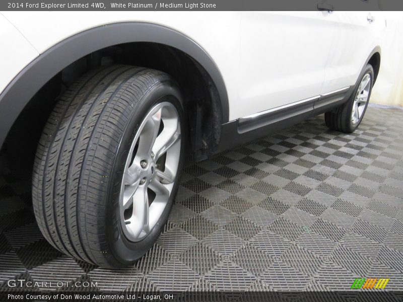 White Platinum / Medium Light Stone 2014 Ford Explorer Limited 4WD