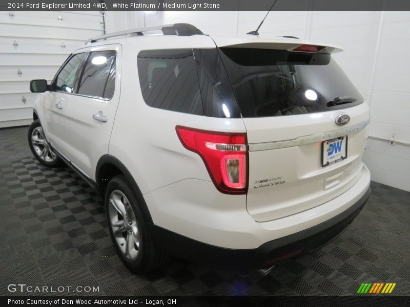 White Platinum / Medium Light Stone 2014 Ford Explorer Limited 4WD