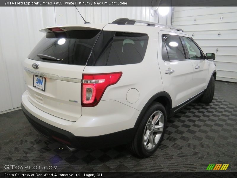 White Platinum / Medium Light Stone 2014 Ford Explorer Limited 4WD