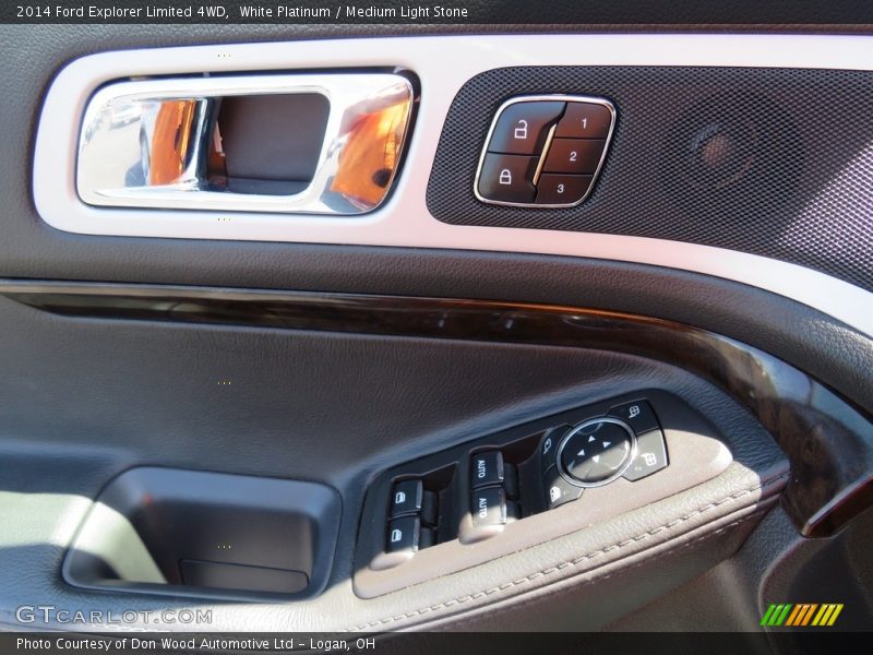 White Platinum / Medium Light Stone 2014 Ford Explorer Limited 4WD