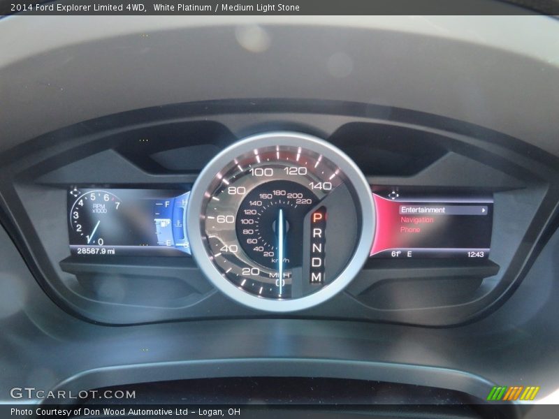 White Platinum / Medium Light Stone 2014 Ford Explorer Limited 4WD